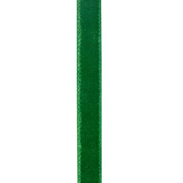 1" Emerald Green Luxe Plush Velvet Ribbon 10 Yards