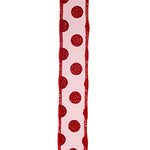 1.5" Dot Jumbo Deluxe Backed Wired Edge Ribbon l 10 Yards