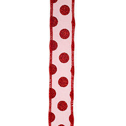 1.5" Dot Jumbo Deluxe Backed Wired Edge Ribbon l 10 Yards