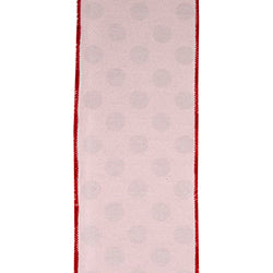 4" Dot Jumbo Deluxe Backed Wired Edge Ribbon l 10 Yards