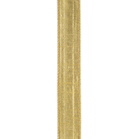 Jeweled Center Velvet Wired Ribbon, Green & Gold, additional view