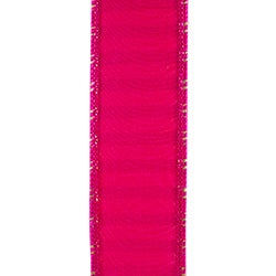 4" Metallic Bars Deluxe Wired Edge Ribbon l 5 Yards