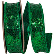 1 inchx5 yards Emerald Green Metallic Sequin Fantasy Ribbon
