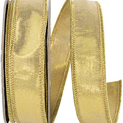 1"x10yd Metallic Woven Wired Ribbon