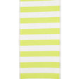 4 inchX10 yards Lime&White Cabana Striped Deluxe Fused Wired Edge Ribbon