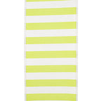 4 inchX10 yards Lime&White Cabana Striped Deluxe Fused Wired Edge Ribbon