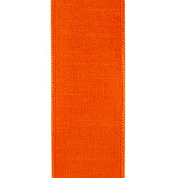 2.5"X10YDS Orange&Fuchsia Dupioni Reversal Deluxe Backed Wired Edge Ribbon