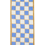 4"X5YDS Gilded Check Outlined Deluxe Metallic Backed Wired Edge Ribbon