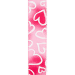 1.5"x10YDS Heart Outlines Iridescent Sparkle Wired Edge Ribbon