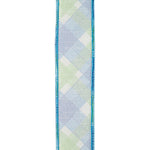 1.5"X10YDS Plaid Seaway Deluxe Backed Wired Edge Ribbon