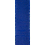 2.5"X10YDS Blue Watercolor Check Deluxe Dupioni Backed Wired Edge Ribbon