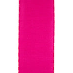 4"X10YDS Hot Pink Watercolor Check Deluxe Dupioni Backed Wired Edge Ribbon
