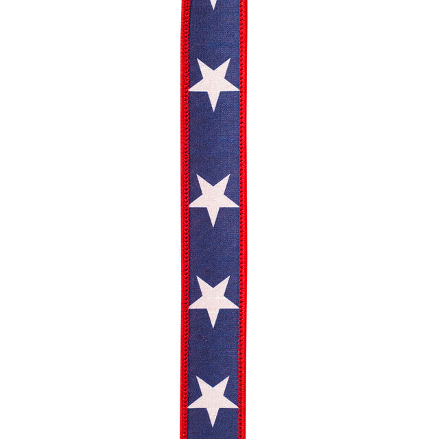 1"x10YDS Star Line Red White Blue Ribbon