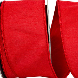 1" | 2.5"x10 YDS Red Dupioni Deluxe Ribbon