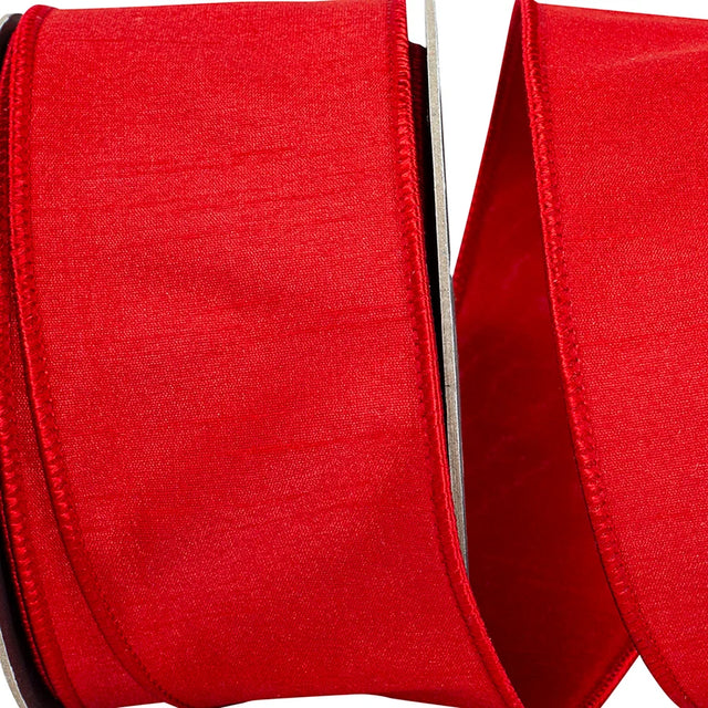 1" | 2.5"x10 YDS Red Dupioni Deluxe Ribbon