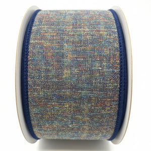 2.5" X 10YDS Navy Contemporary Tweed Ribbon
