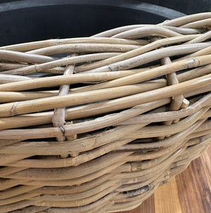 12" Wicker Planter /Christmas Tree Basket with Liner