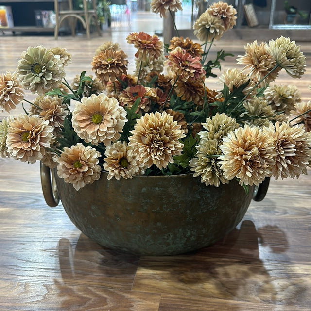 14.5" x 7" Patina HAMMERED BOWL
