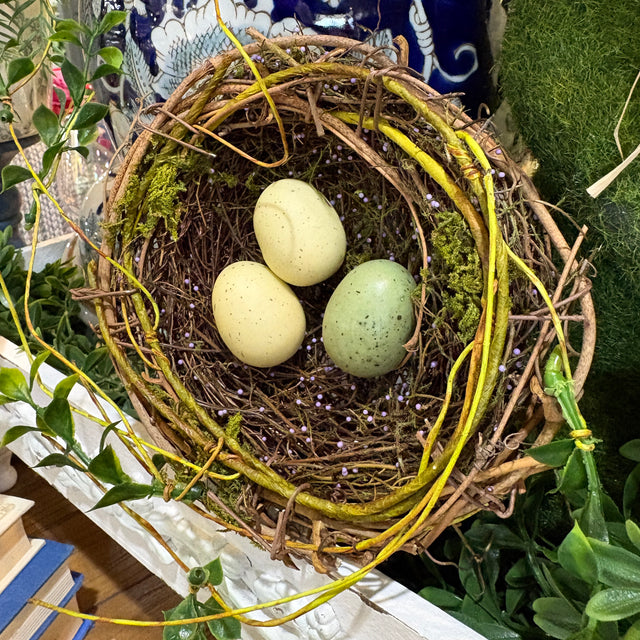 6.5" Bird Nest with Eggs