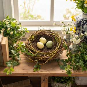 6.5" Bird Nest with Eggs