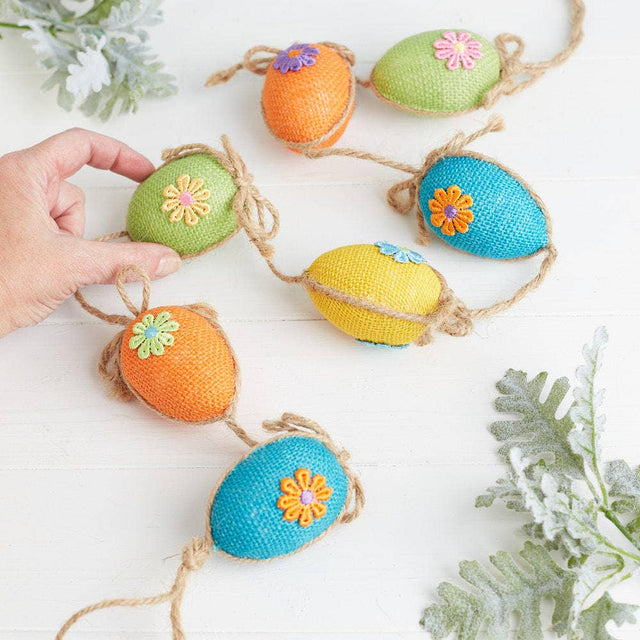 60" Easter Egg Jute Garland