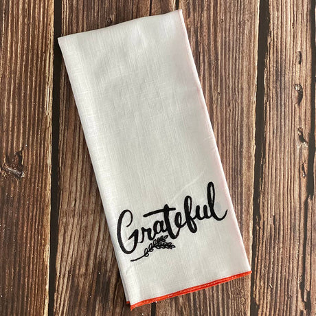 Grateful Embroidered Kitchen Towel, additional view