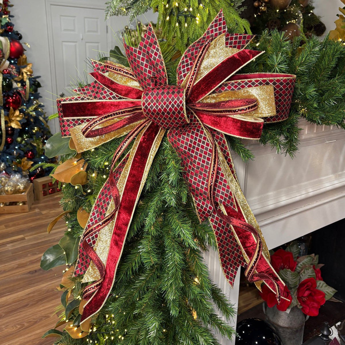 20" Burgundy Beauty | Designer Christmas Bow