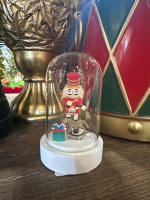 Nutcracker LED Cloche with Scenery