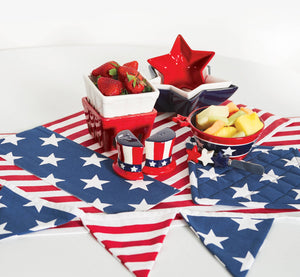 Patriotic Stars & Stripes Flag 4th Of July Napkin
