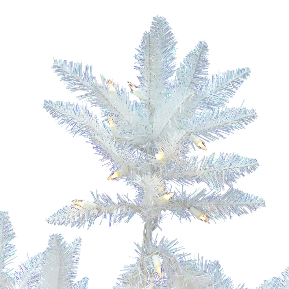3.5' White Sparkle Spruce Small Tree | Clear Dura-lit Incandescent Lights