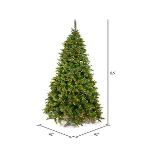 6.5' Cashmere Slim Artificial Christmas Tree, Clear Dura-Lit® Lights