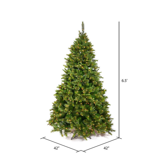6.5' Cashmere Slim Artificial Christmas Tree, Clear Dura-Lit® Lights