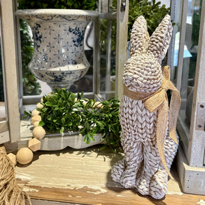 21" Resin Woven Rabbit
