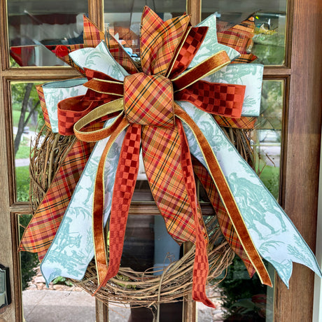 20 inch Copper Oak Manor Designer Fall Bow
