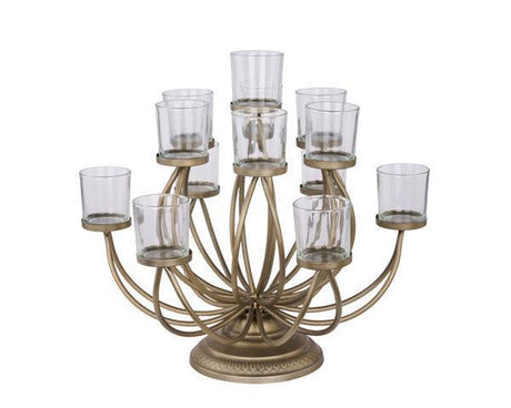 Metal Votive Candle Holder Industrial Gray