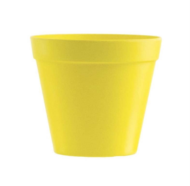 5.91" Yellow Bamboo Fiber Biodegradable Planter