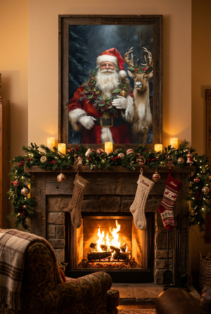 24" x 36" Santa’s Loyal Companion Wall Art