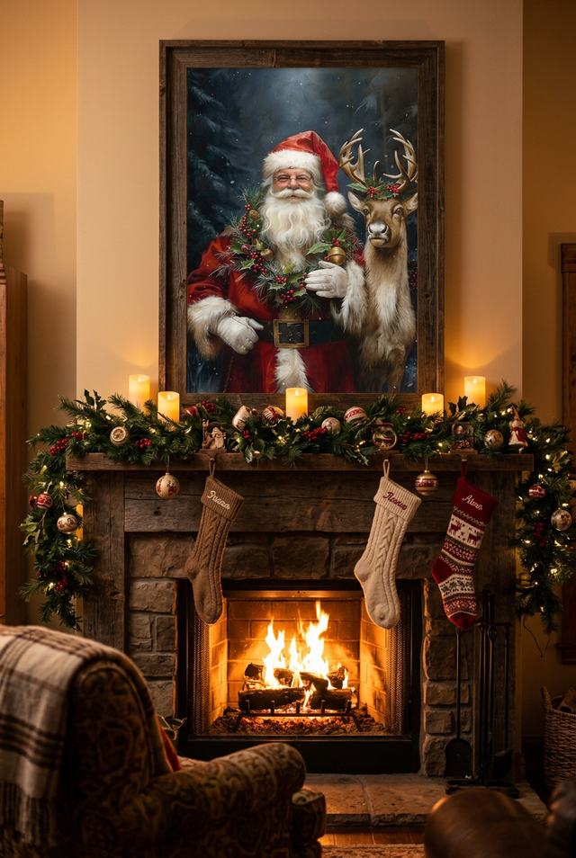 24" x 36" Santa’s Loyal Companion Wall Art