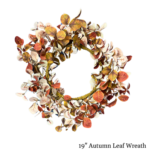 19" Autumn Leaf Wreath