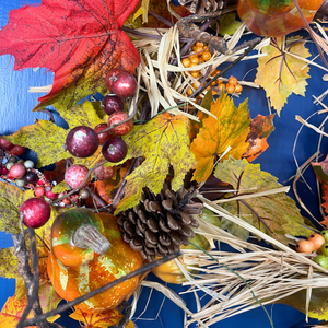 6' Pumpkin-Gourd Gold Garland