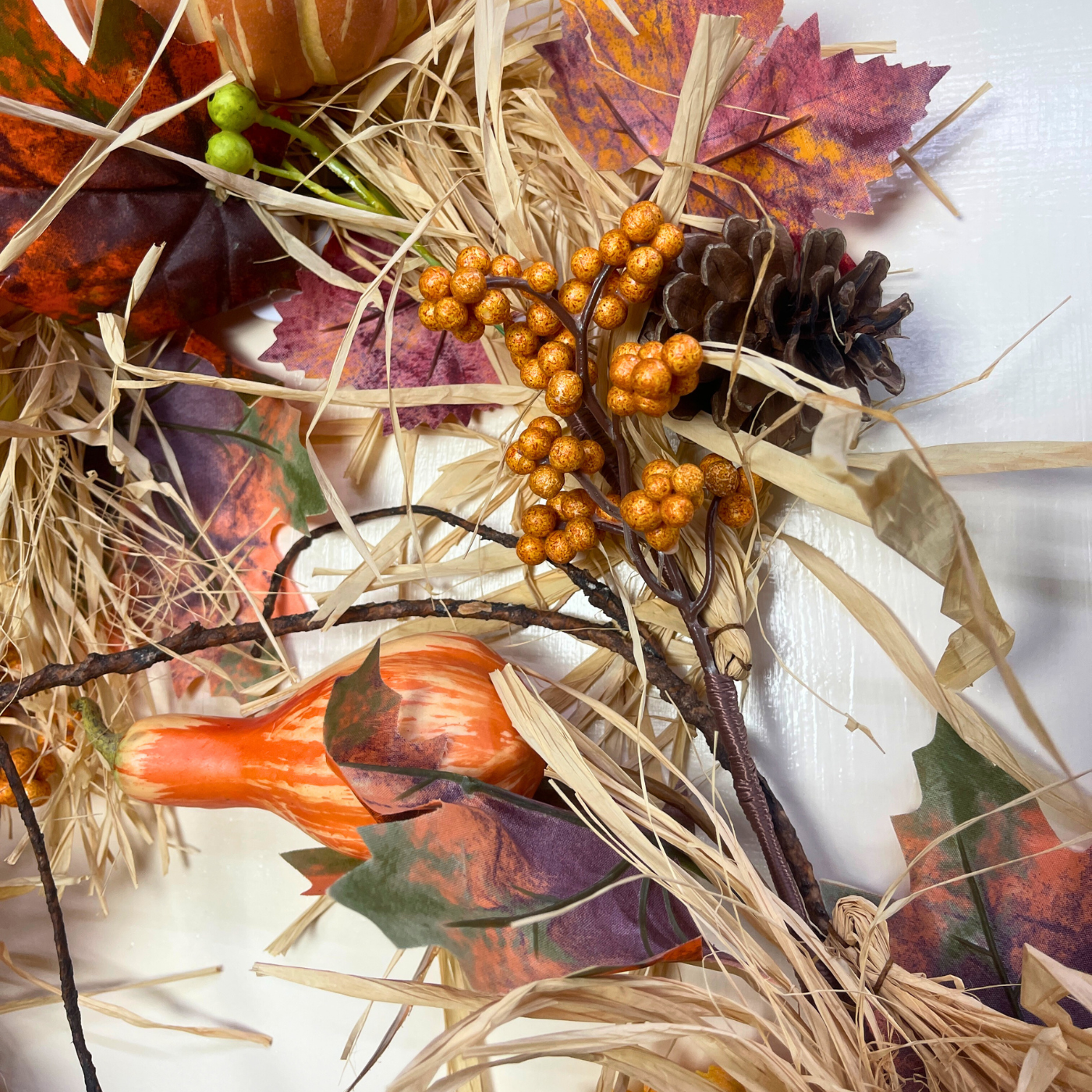 6' Pumpkin-Gourd Gold Garland