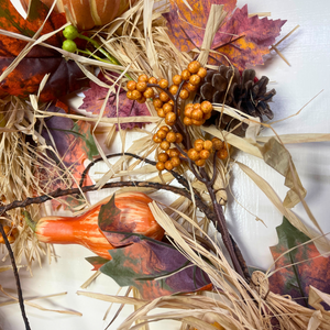 6' Pumpkin-Gourd Gold Garland