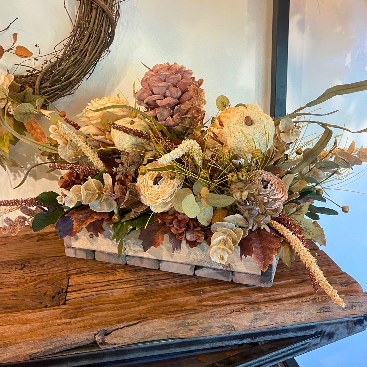 24” Taupe Meadow Designer Centerpiece Arrangement