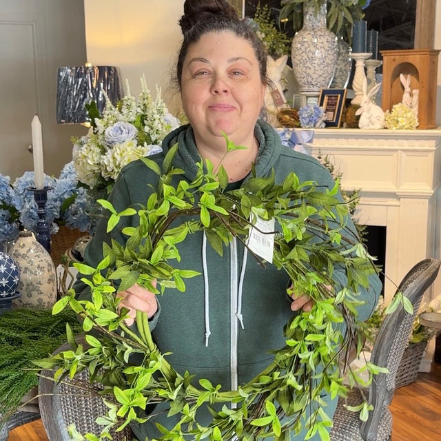 22.5" Ruscus & Twig Wreath