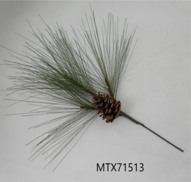 24" Longleaf Pine Spray with Pinecones