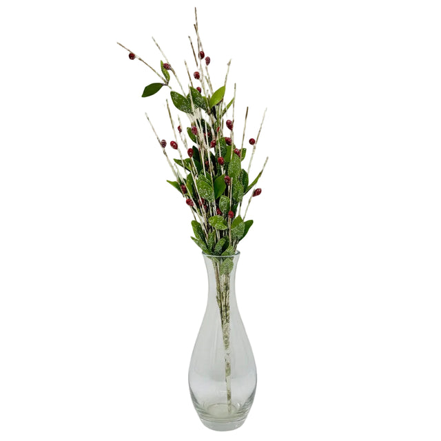24" Birch Wrapped Pyracantha and Berry Spray