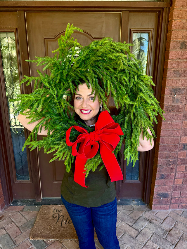 24" Just Cut Real Touch Norfolk Pine Wreath