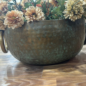 14.5" x 7" Patina HAMMERED BOWL