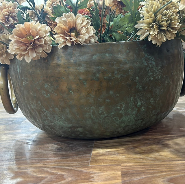 14.5" x 7" Patina HAMMERED BOWL