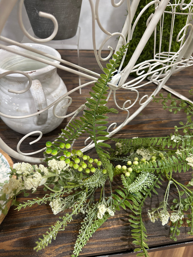 5' Savannah Fern | Cream | Green Berries | Garland